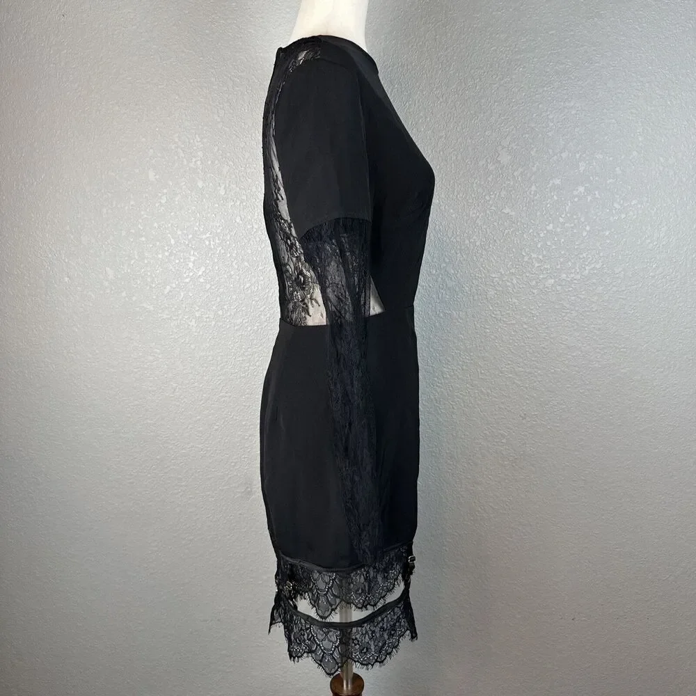 House of CB Black Lace Long Sleeve Dress - Picture 7 of 9